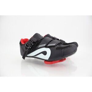 Peloton Cycling Shoes Size Women's Size 38 7 Black Red Sneakers with Cleats